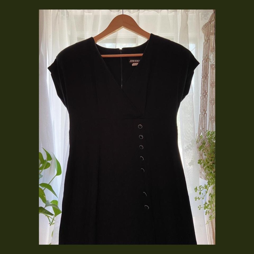 🎥90s Black Maxi Dress size 8 by john roberts🎥